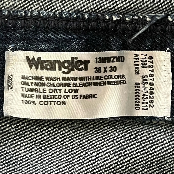 Wrangler Jeans Men's 13MWZWD Cowboy Cut Original‎ Fit 100% Cotton Blue 38x30 - Picture 7 of 9